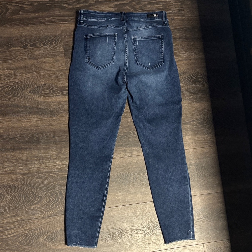 Kut from the Kloth Women's Dark Blue High Rise Skinny Jeans - Picture 4 of 7